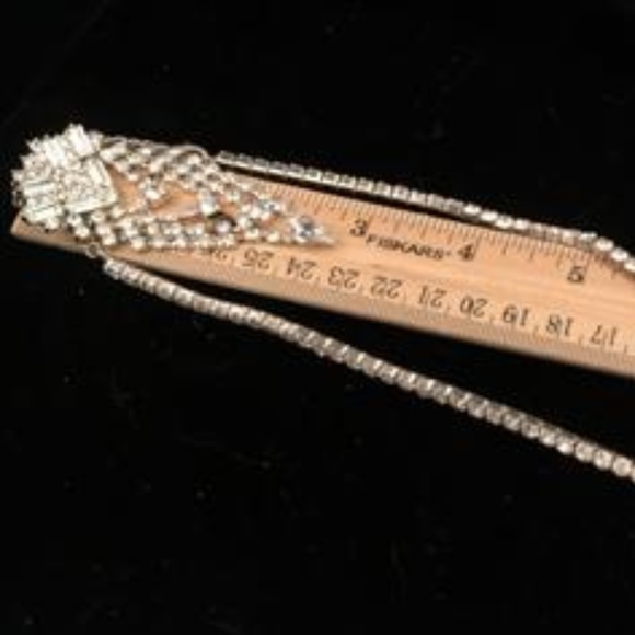 Dramatic Rhinestone Necklace & Earring Set - Picture 4 of 5